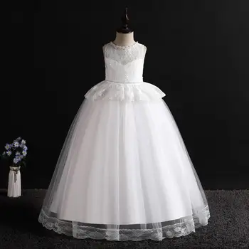 

Girls Tulle Full dresses beading Lace Princess long dress Frocks for Birthday wedding Party prom Costumes 6 8 10 12 14 16 Years