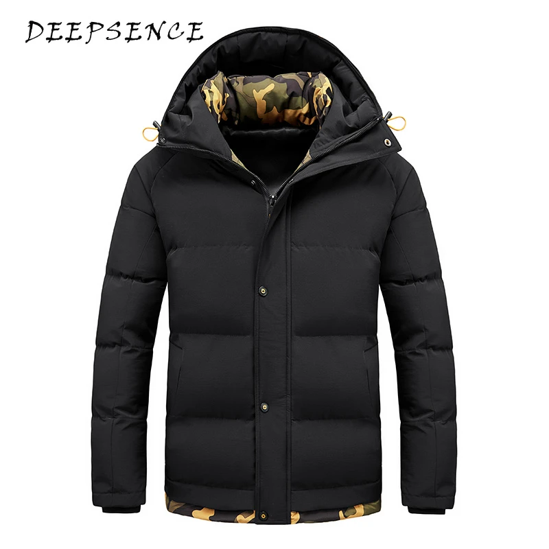 khaki parka 2021 New Parker Jacket Men's Autumn/winter Slim Coat Men's Warm Thicken Jacket Solid Color Casual Hooded Windproof Jacket mens parka jacket