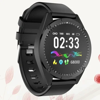 

Smart Bracelet Heart Rate Blood Pressure Sleep Monitor Touch Screen Smart Watch (Black)