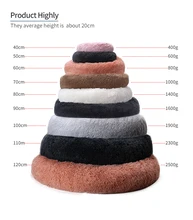 

Donut Shape Long Faux Fur Pet Mat Comfortable Waterproof Plush Donuts Round Dog Bed Soft Washable Cat Bed Removable Pet Cushion