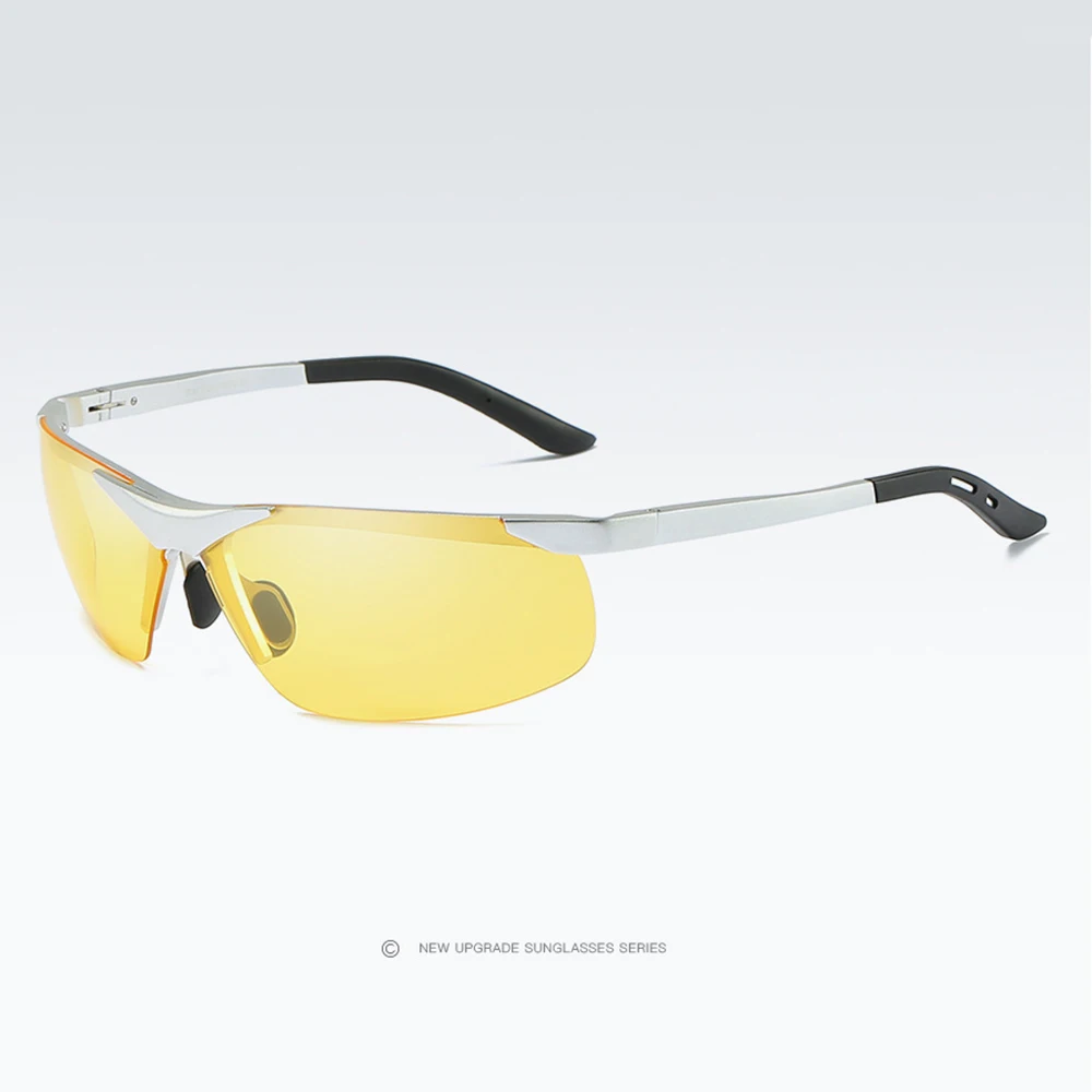 DropShipping Aluminum Night Vision Polarized Sunglasses Men Brand Goggles UV400 Glasses Male Cycling Glasses Eyewear