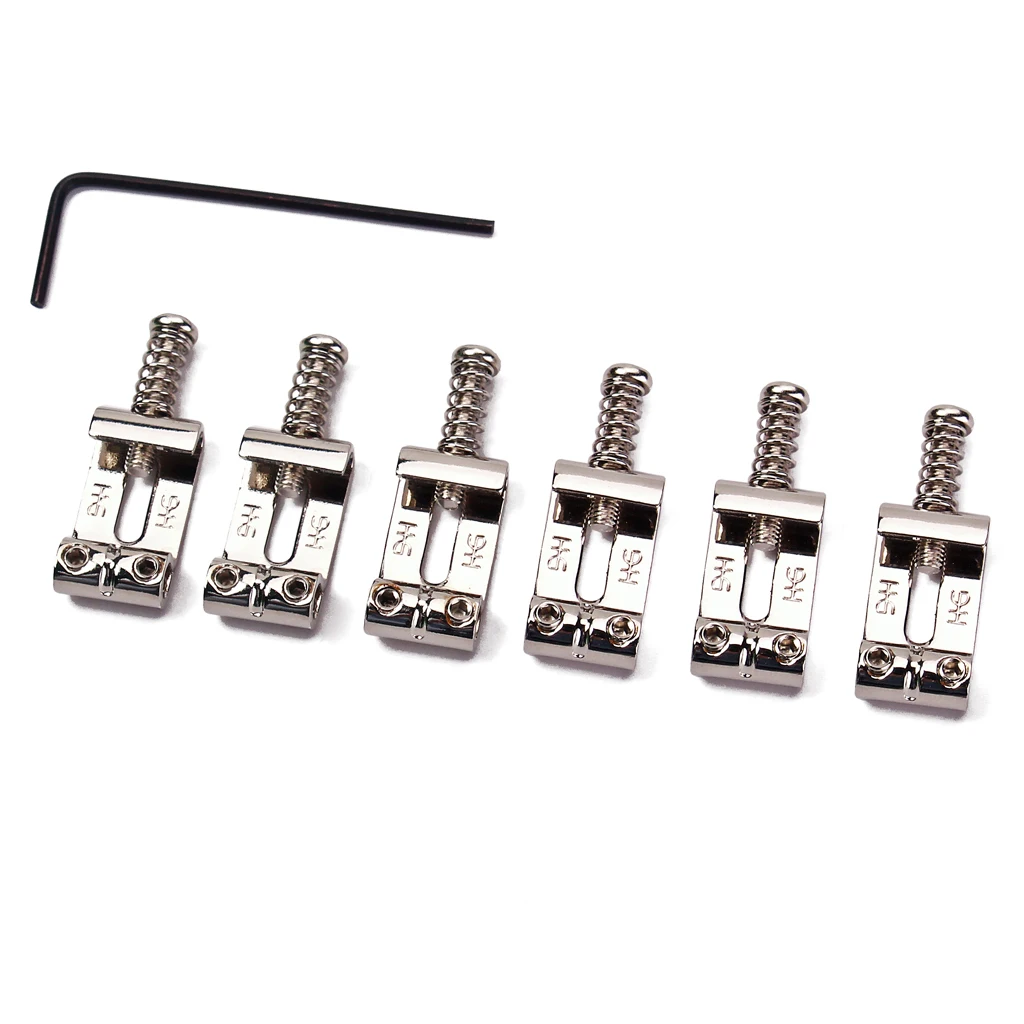 Zinc Alloy Guitar Bridge Saddles+3R3L Guitar Tuning Pegs Tuners for Stratocaster Telecaster Electric Guitar