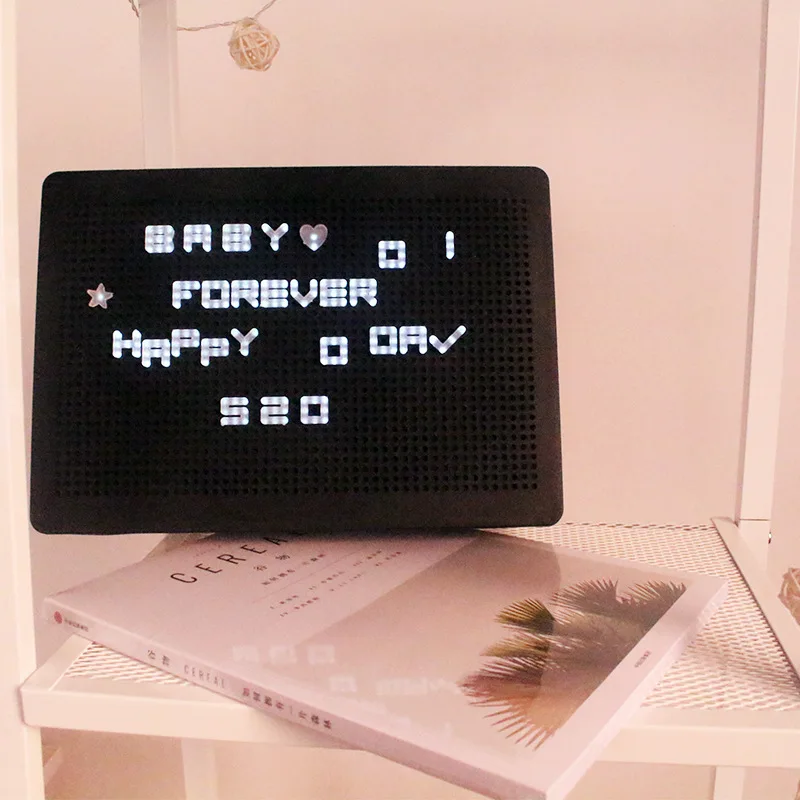 

INS Hot Selling Holiday Lighting Scrabble Letter Lamp Box Luminescent Lamp DIY Combination Small English LED New Style A4 Light