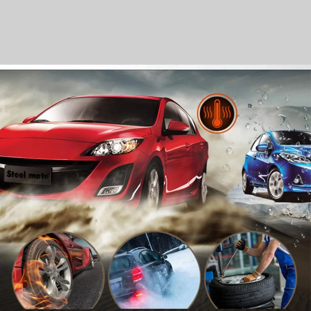 Для Steelmate Tp-s1i Tpms система контроля давления в шинах беспроводной солнечный дисплей 4 внутренних/внешних датчика