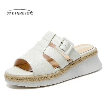 

Steinmeier Flat Sandals Women Shoes Gladiator Open Toe Slip on Soft Sandals Female Casual Women's Flat Platform Beach Shoes