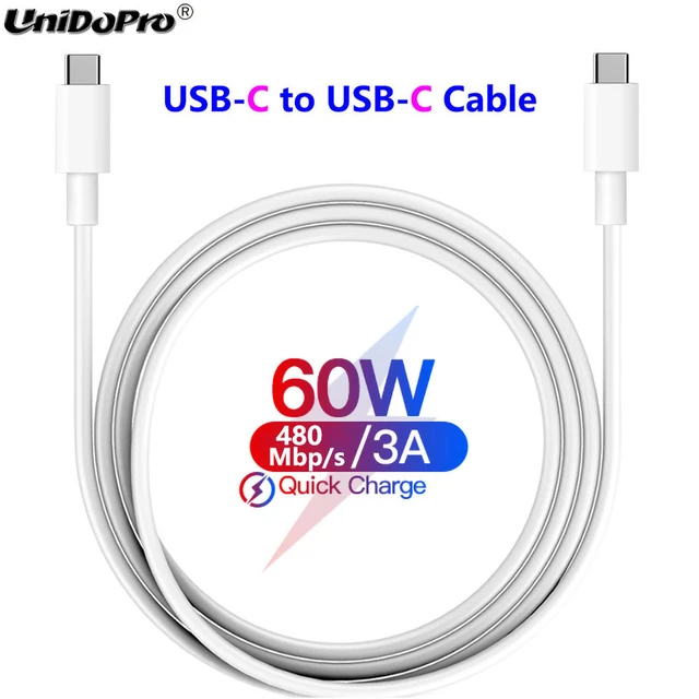 3FT USB-C to USB-C Fast Charger Cable for OnePlus Nord N100 / N10