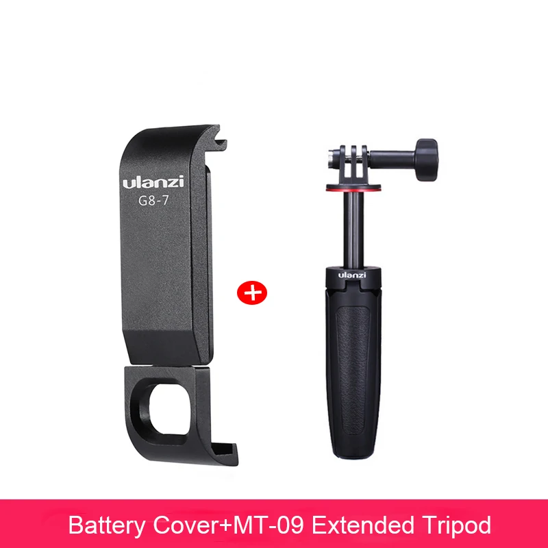 Ulanzi G8-7 Gopro 8 крышка батареи Съемная крышка батареи type-C порт зарядки для Gopro Hero 8 аксессуары - Цвет: with tripod