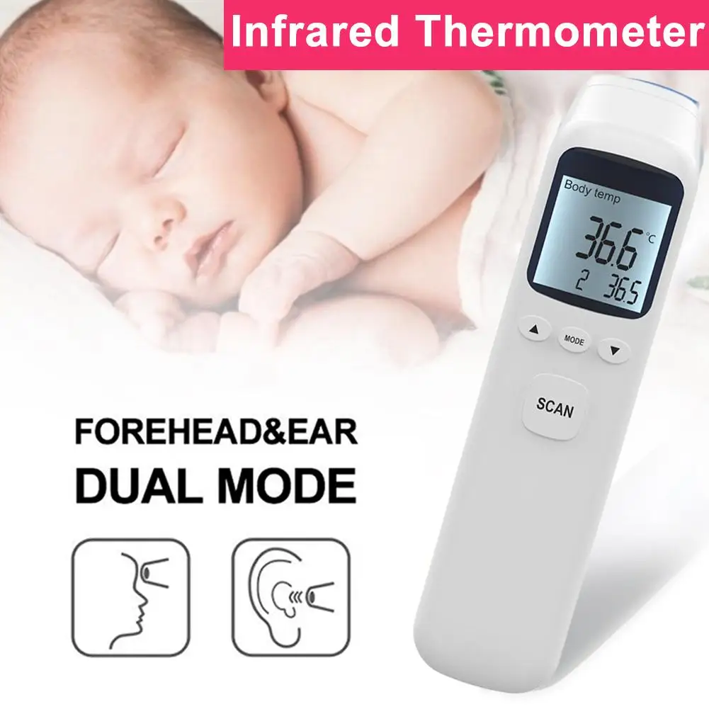 

New Muti-fuction Baby/Adult Digital Termomete Infrared Forehead Body Thermometer Gun Non-contact Temperature Measurement Device