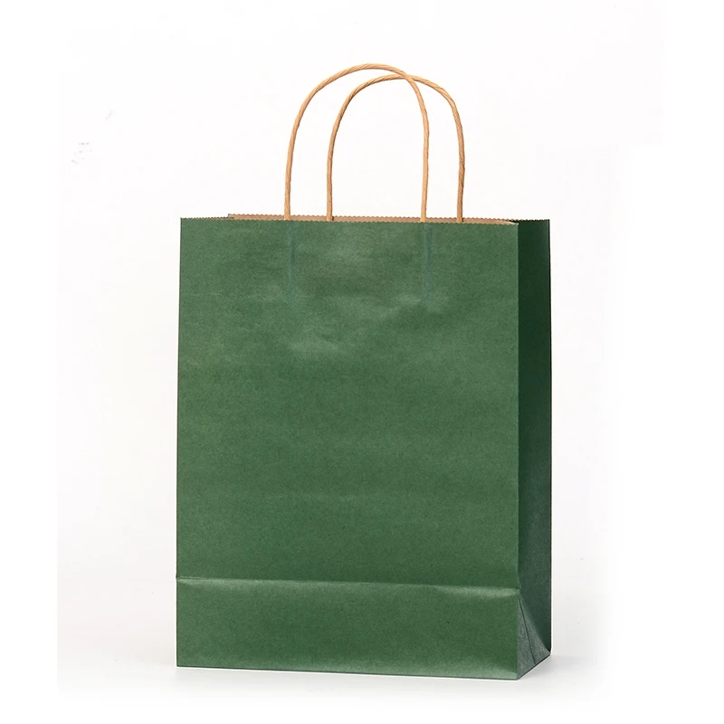 30 шт/партия элегантные белые Упаковочные пакеты для свадьбы День рождения бумажные пакеты для ювелирных изделий высокого качества, самодельная бумажная сумка с ручками - Цвет: green