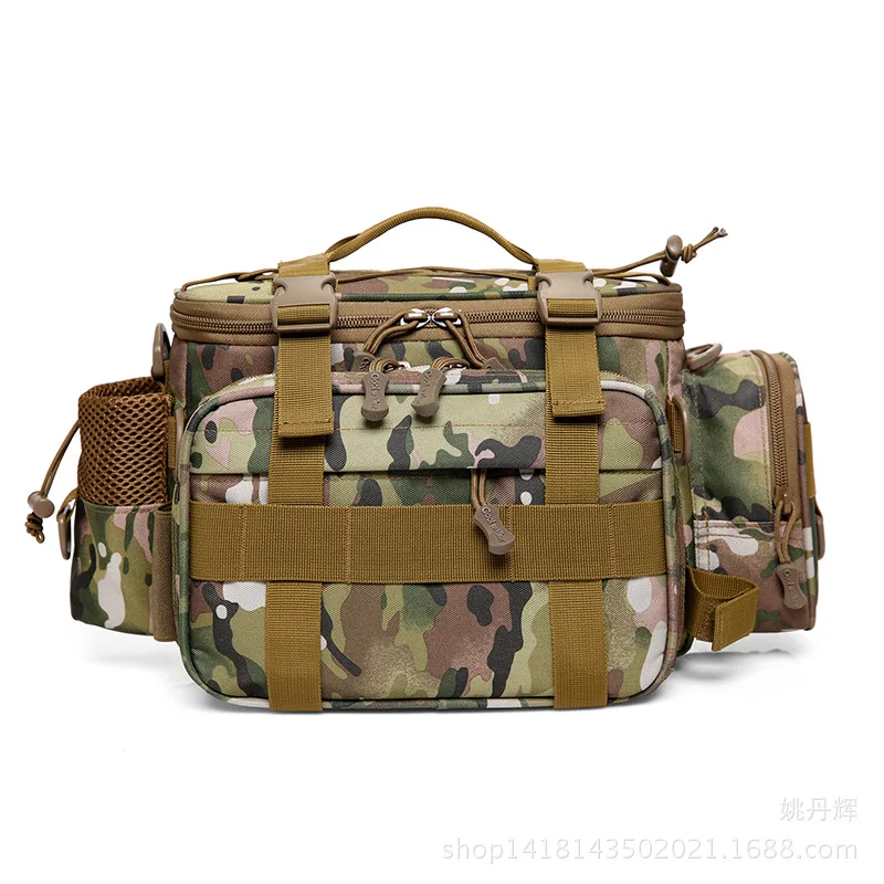 

Multi-function Fishing Tackle Bag Camouflage Outdoor Sports Fish Lures Waist Pack Waterproof Outdoor Shoulder Road Backpack