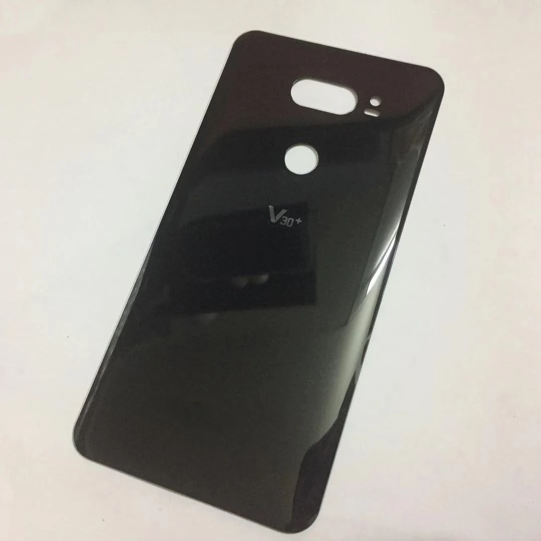 black 1 шт./ для LG V30+/V30 VS996 LS998U H933 LS998U H930 Корпус Задняя стеклянная крышка батареи задняя дверь+ наклейка Замена - Цвет: black