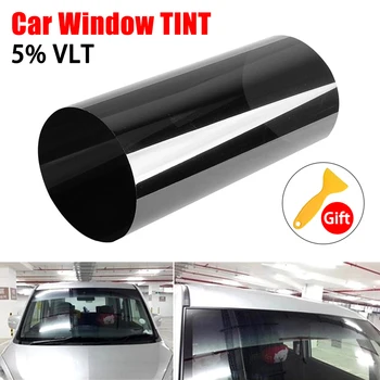 

150cmx20cm Black Car Window Foils Tint Tinting Film Roll Car Auto Home Window Glass Summer Solar UV Protector Sticker Films