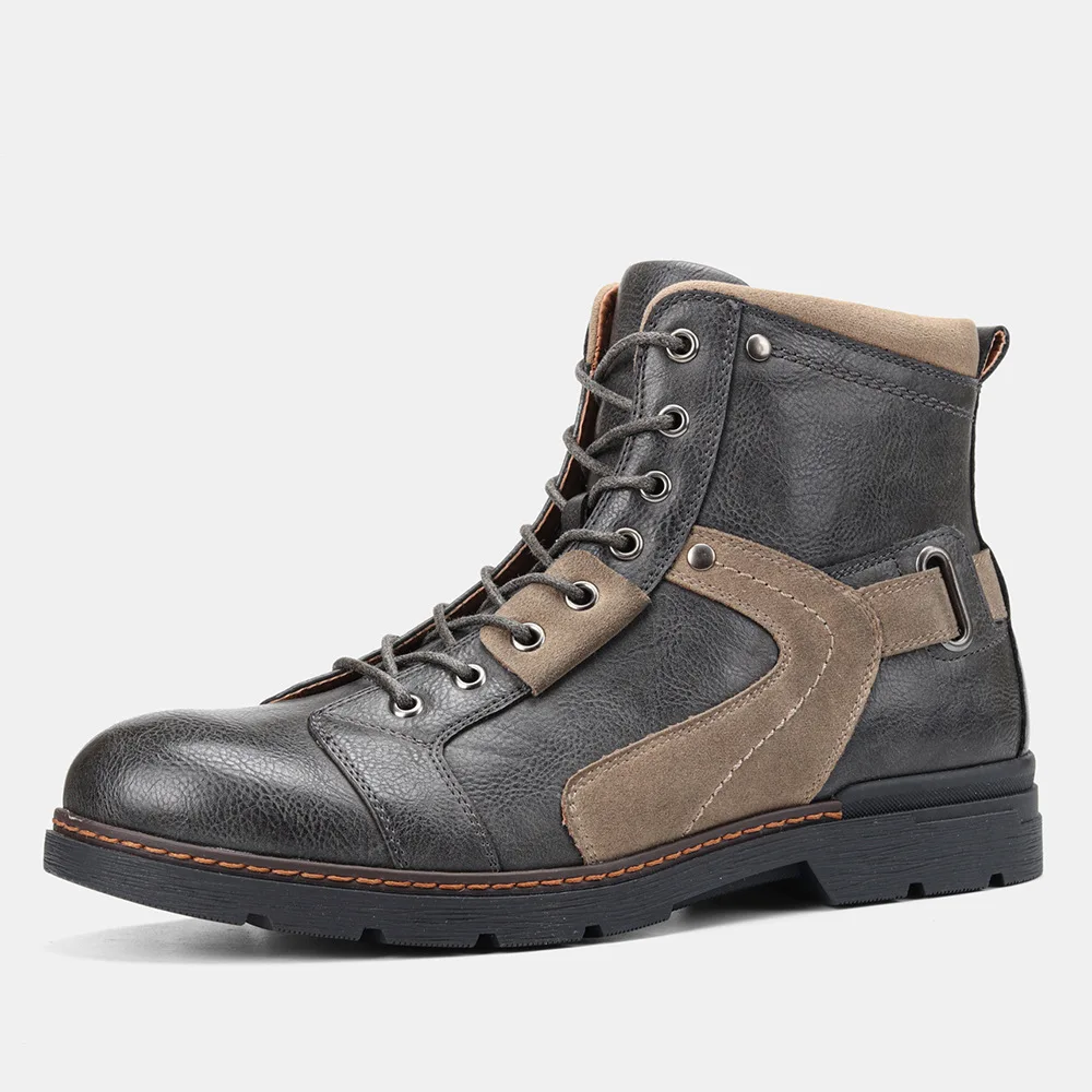 Motorcycle Mens Leather Boots