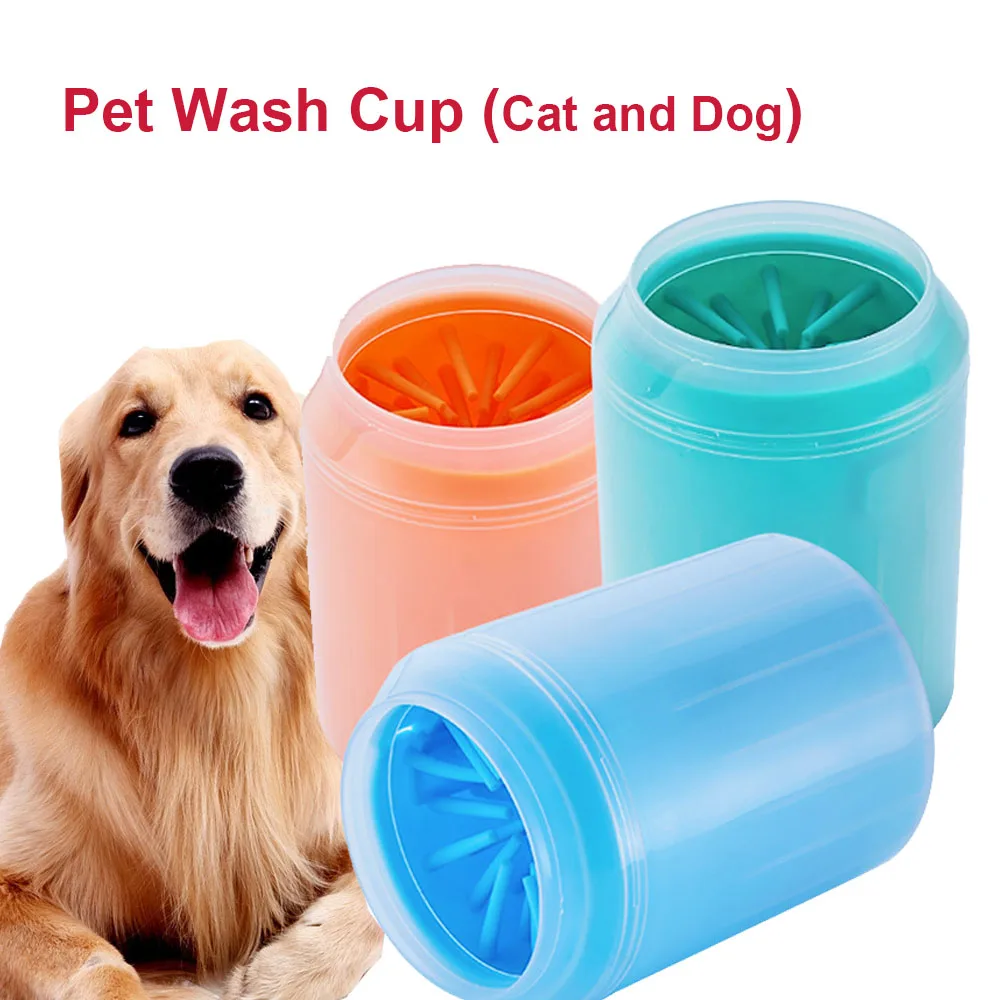 

New Dog Paw Cleaner Cup Soft Silicone Combs Pet Foot Washing Cup Paw Clean Brush Quickly Wash Dirty Cat Foot Cleaning Bucket