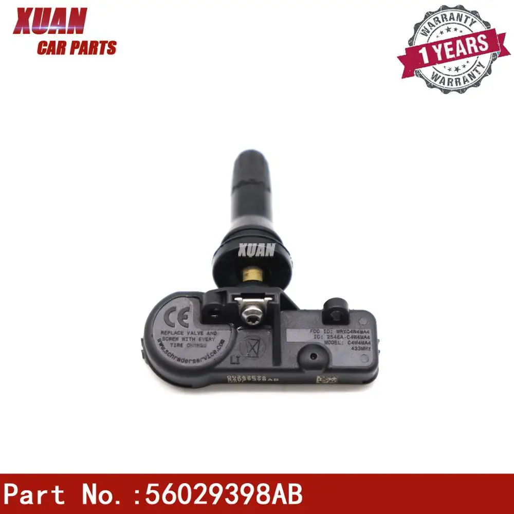 XUAN 1 шт. датчик давления в шинах TPMS 56029398AB для FIAT 500 JEEP GRAND CHEROKEE WRANGLER VOLKSWAGEN ROU TAN 2011