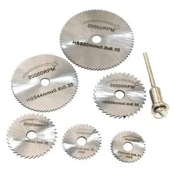

6pc Electric Grinder Accessories High Speed Steel Cutting Blade Rod Wood Plastic Copper Aluminum Soft Metal Small Saw Blade