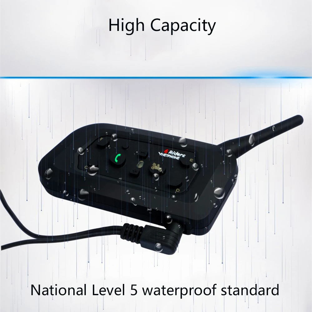Новый V6 мотоцикл шлем Bluetooth гарнитуры 1200 м команда Динамик Шум снижение Intercommunicador