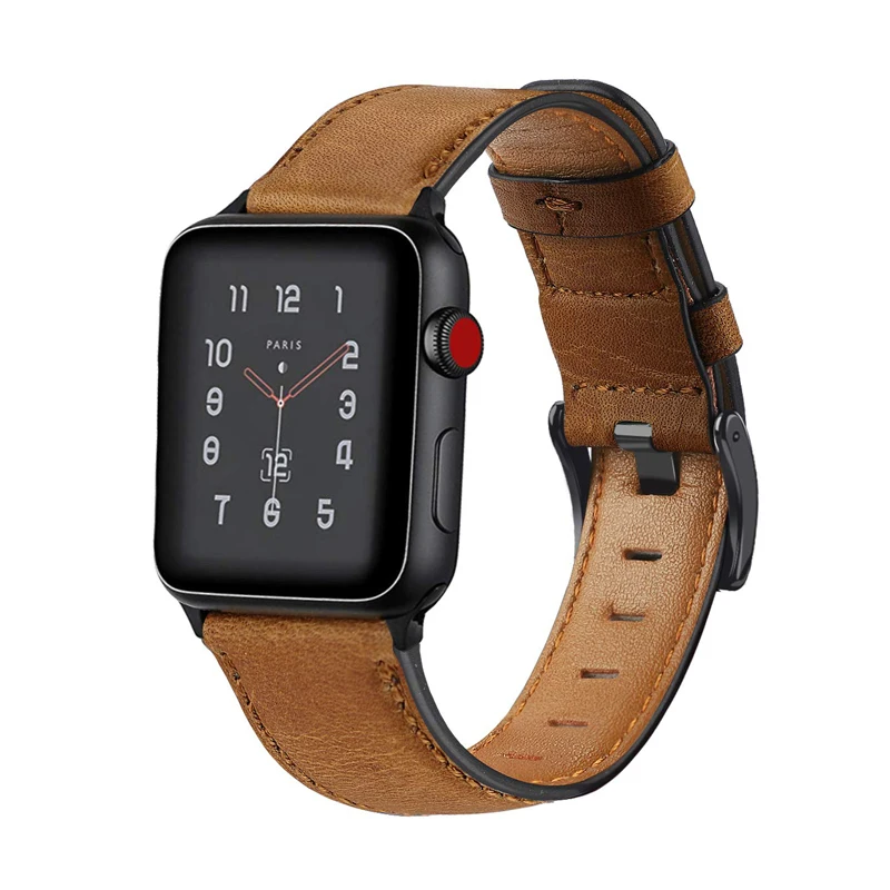 Ретро-стиле, из натуральной кожи, ремешок для наручных часов Apple Watch 4 5 44 мм 40 мм, 42 мм, 38 мм, версия наручных часов iwatch, ремешок Watch series 5/4/3/2/1 браслет аксессуары