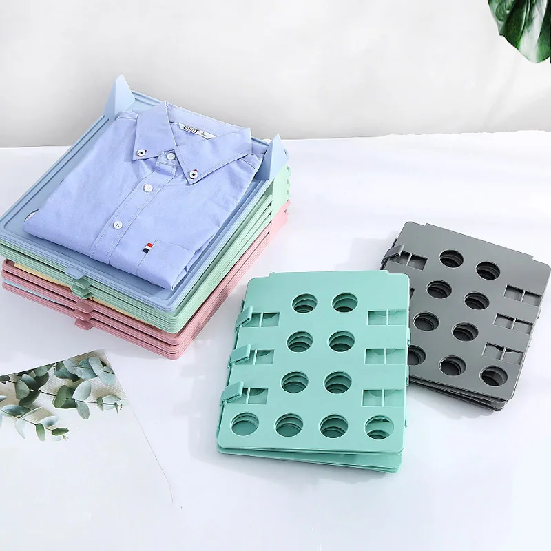 

Creative Useful Product Storage Lazy Fold Garment Board Household Stack Shirt Wardrobe T-shirt Clothes Storage Organizing Rack