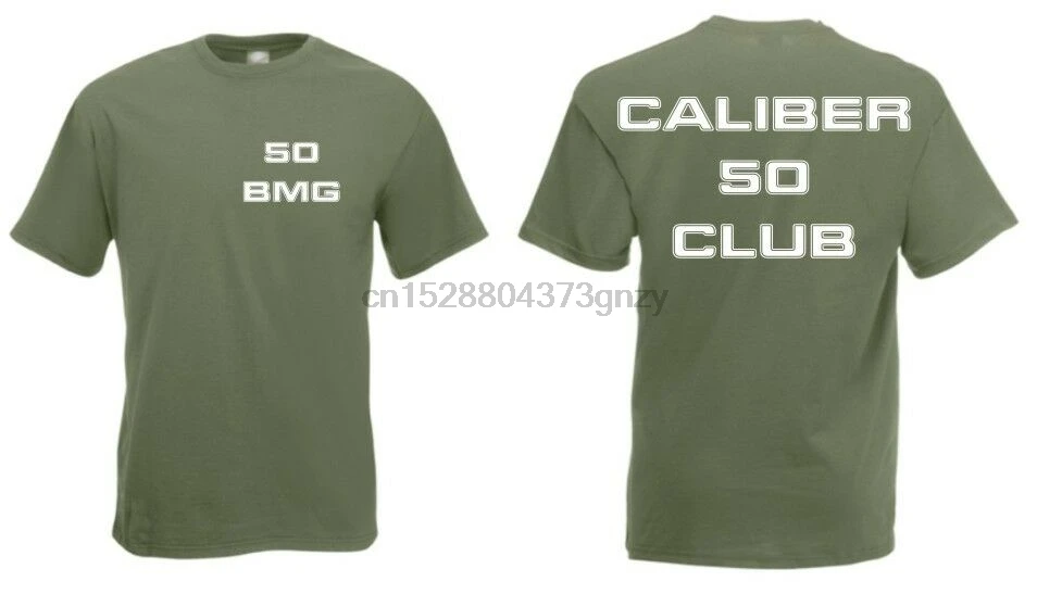 50 BMG Caliber Club T-Shirt GR S-XXL Protective Sniper Gunner Shooter Double Side | Мужская одежда