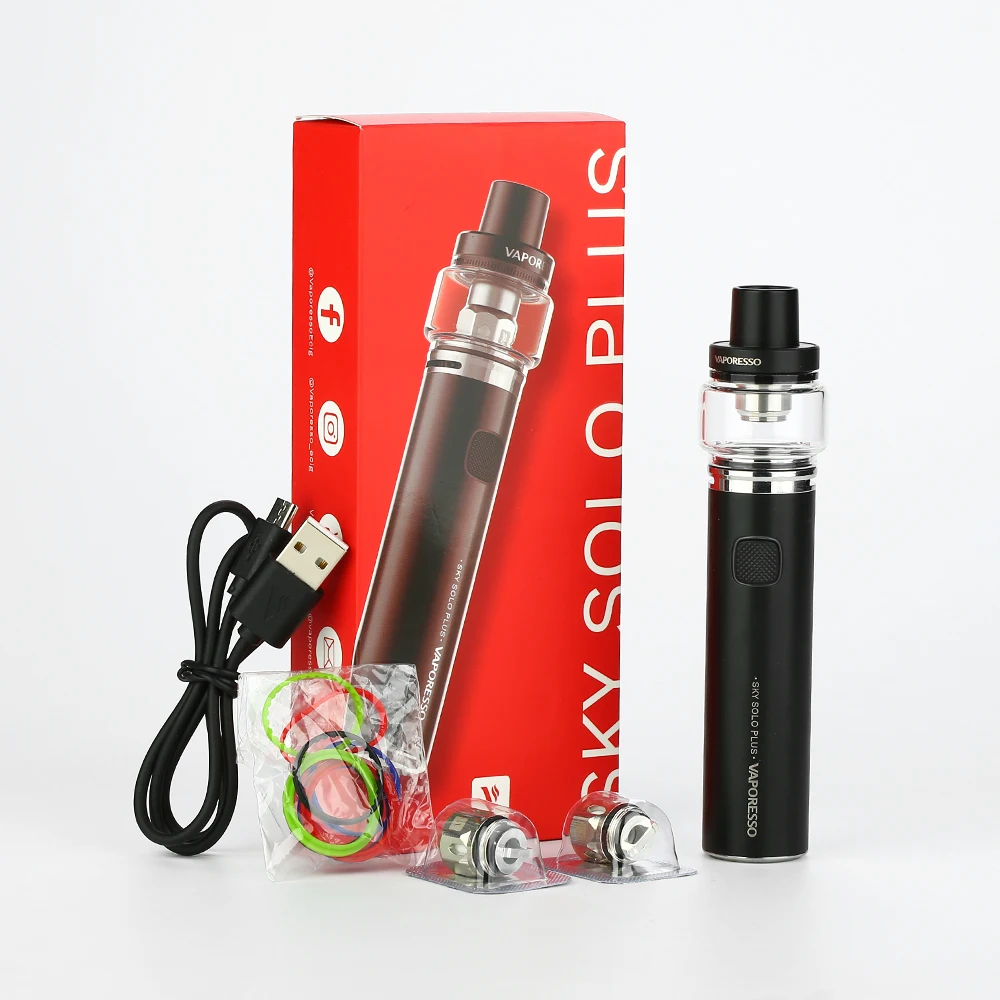 Online Neue Original Vaporesso Sky Solo Plus Starter Kit 3000mAh 8 ml Sky Solo Kit 1400mAh 3,5 ml w 0.18ohm GT Mesh Spule E cig Vape Kit