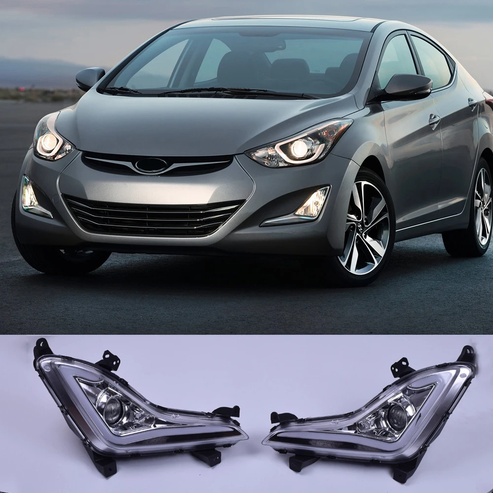 For Hyundai Elantra 2014 2015 2016 LED DRL Daytime Running Lights with