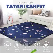 Складной Игровой коврик Детский ползучий коврик толстый пол простой татами коврик коралловый флис большой ковер для спальни домашний коврик для комнаты