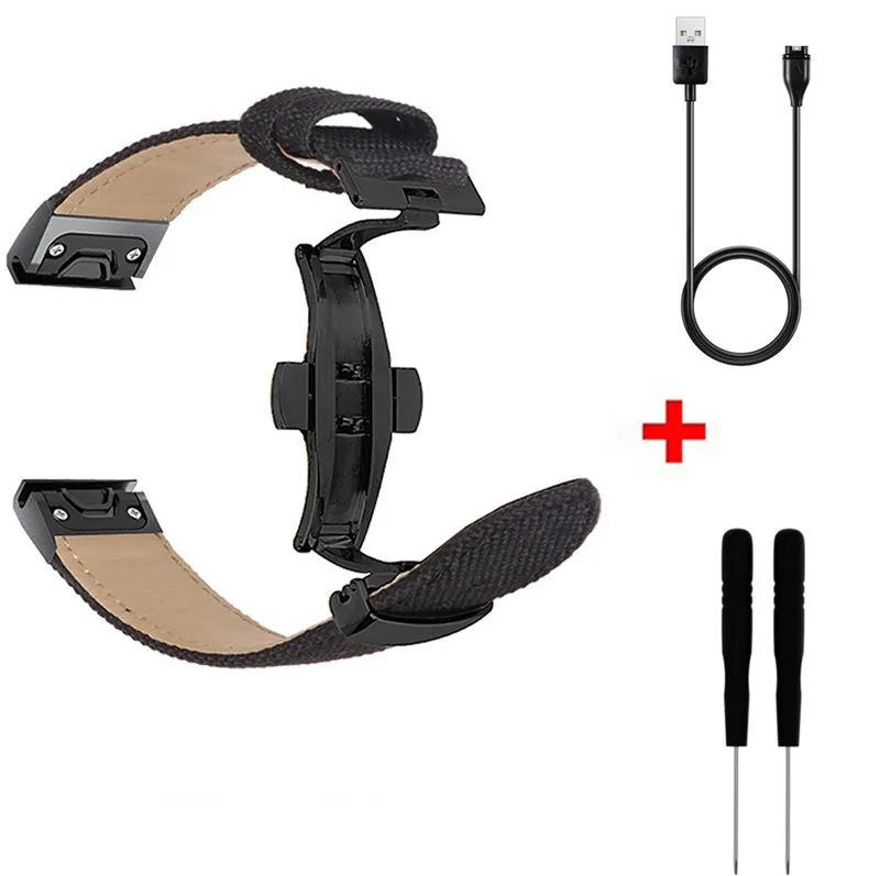 3 в 1 быстроразъемные наручные часы для Garmin Fenix 5X5 5S Plus 3 3 огнеупорные часы браслет+ usb-кабель для зарядки для Garmin Fenix ремешок - Цвет: Color11