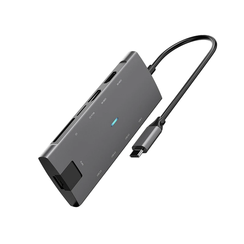

USB-C Hub RJ45+Hdmi+DP+USB3.0 Type C Hub to Gigabit Ethernet Rj45 Lan Adapter for MacBook Pro Laptop