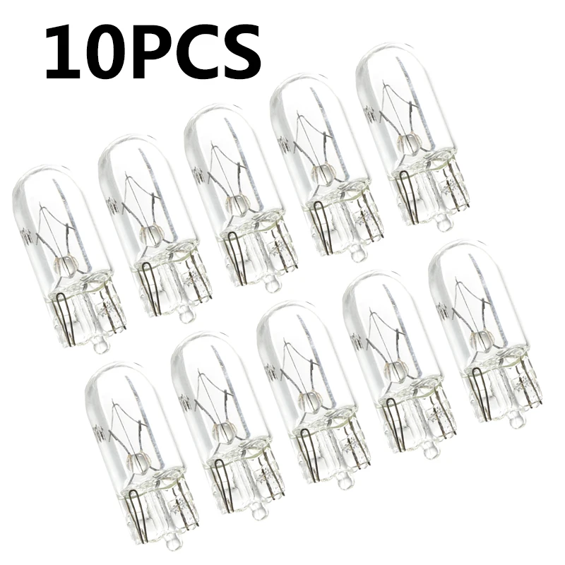 10 прозрачных сигнальных ламп белого цвета T10 W5W 501 194 12 В 5 Вт теплый белый свет W2.1x9.5d