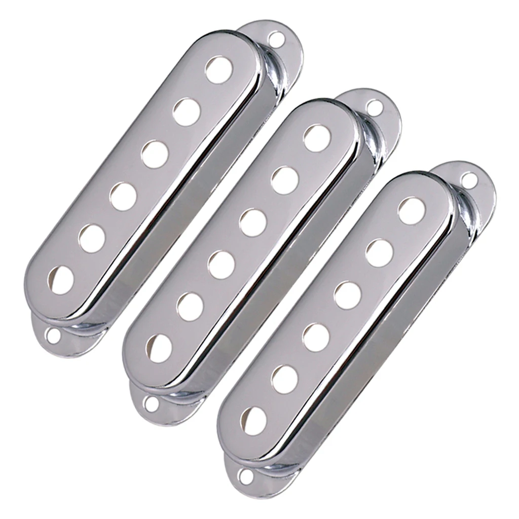 3Pcs Brass Electric Guitar Pickup Covers 48/50/52mm Musical Instrument Accessory