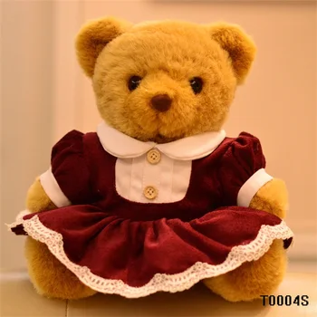 

25cm soft lovely teddy bear plush toy kids toys stuffed animals PP cotton Dressing doll creative Christmas birthday gifts