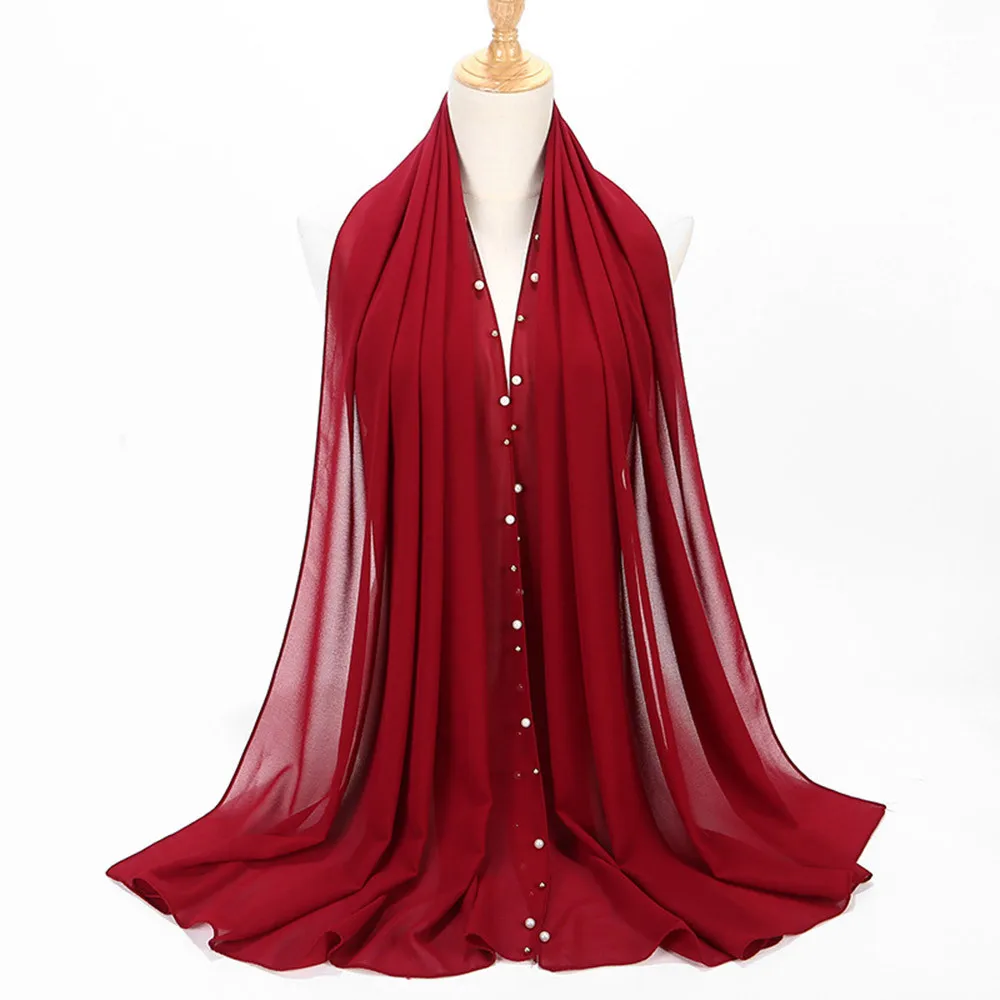 Осенне-зимний модный женский шарф из шифона мусульманский мягкий шарф длинный платок с принтом пашминовый мусульманский шапочки под хиджаб#926