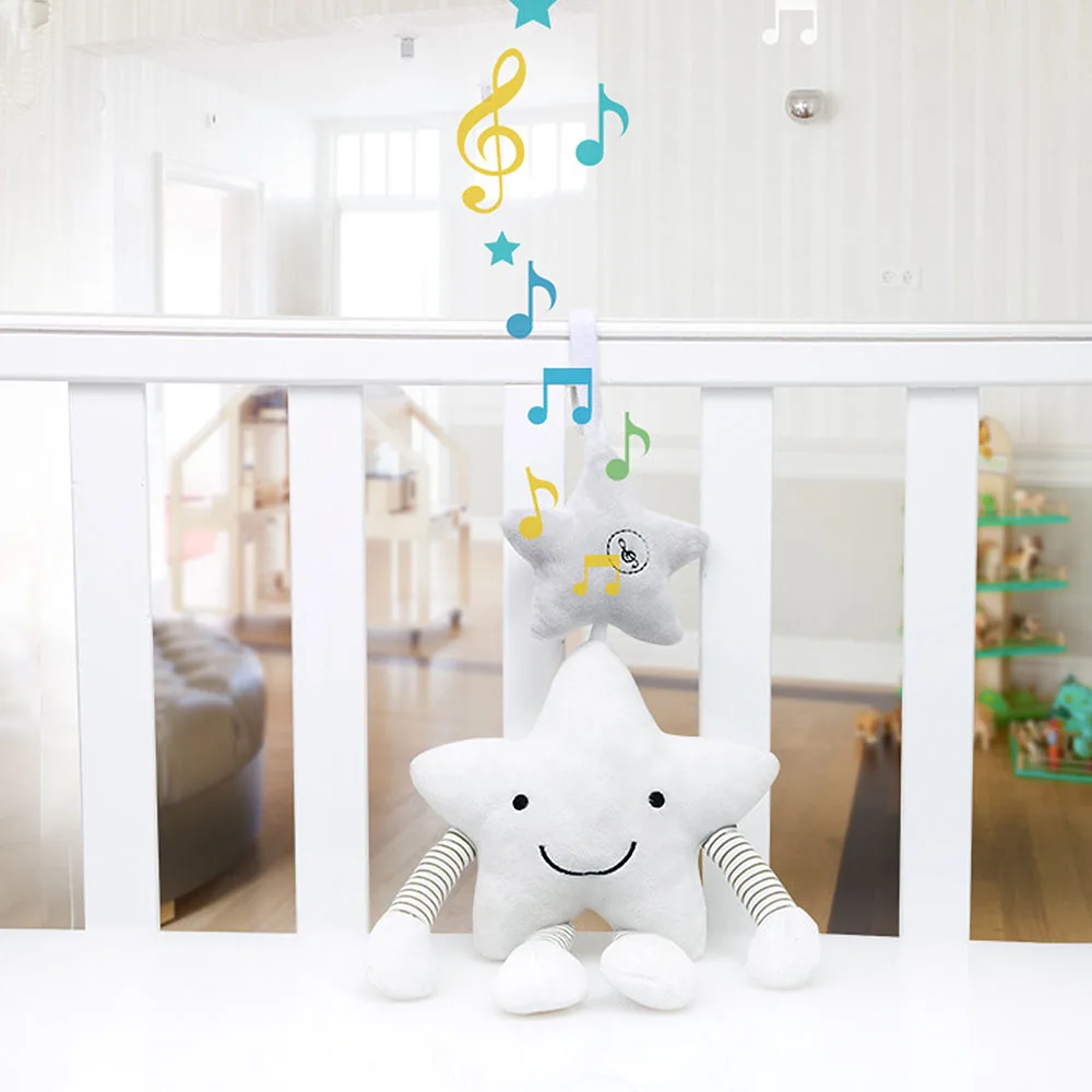 

Baby Rattles Baby Toys Cute Star Music Wind Bell Bed Bell Pendant Plush Toys Soft Hand Bell Educational Toys for Kids Children