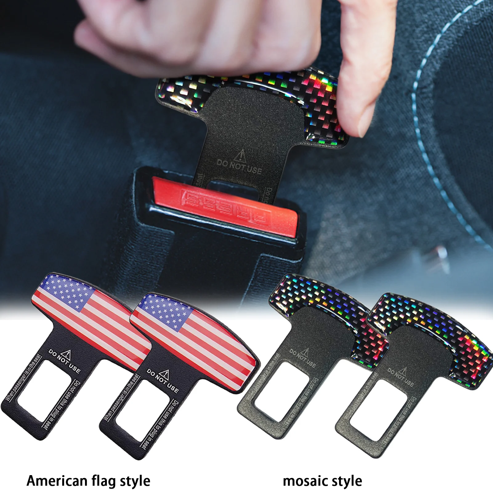 Car Seat Belt Clip Extender Safety Seat Belt Lock Buckle Plug Thick