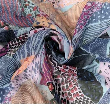New lady's printed silk scarf multi-function scarf with beach towel