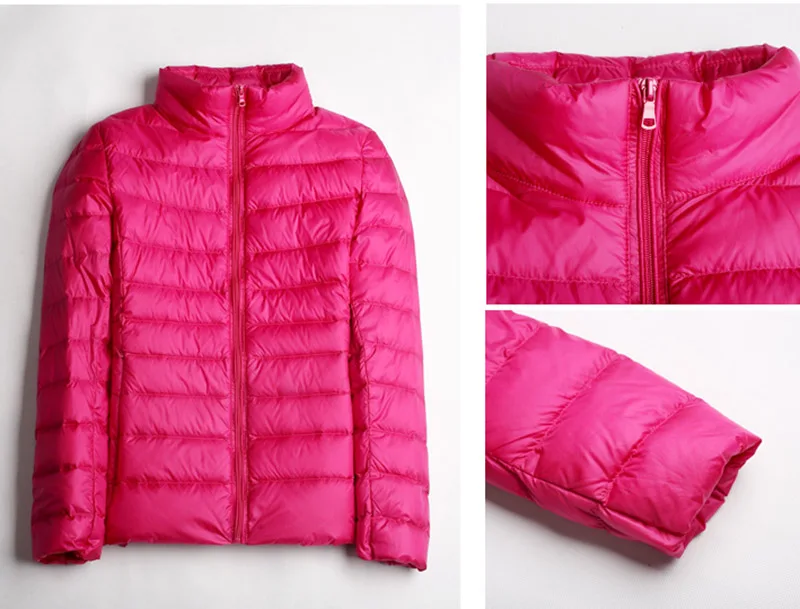 Теплая зимняя куртка, Женское пальто, ультра-светильник, осенняя теплая куртка, тонкая женская осенняя куртка, непродуваемая короткая куртка