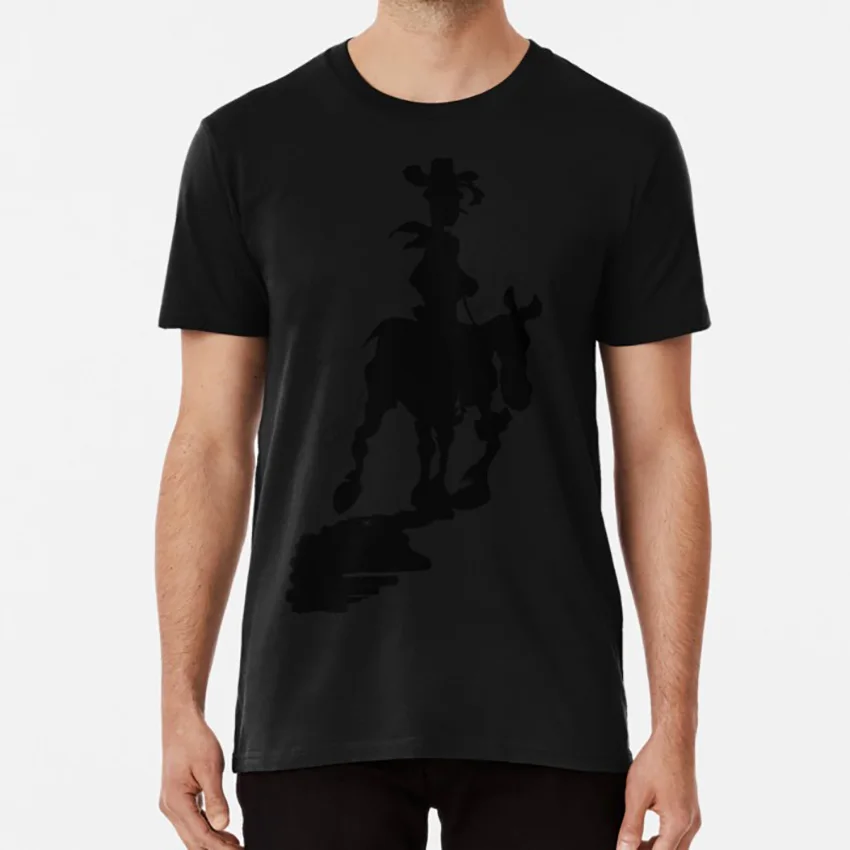 Lucky Luke Silhouette T Shirt Lucky Luke Loneant Cowboy Poor Long Way Home Travel Travel