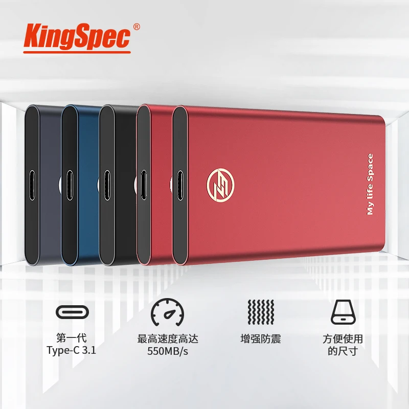 KingSpec Портативный внешний твердотельный накопитель жёсткий диск SSD 120 ГБ 240 480 960 1