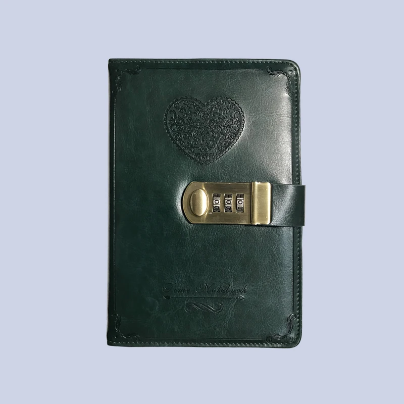 Vintage B6 PU Secret Diary Notebook Journal Notepad With Code Lock Souvenir Gift
