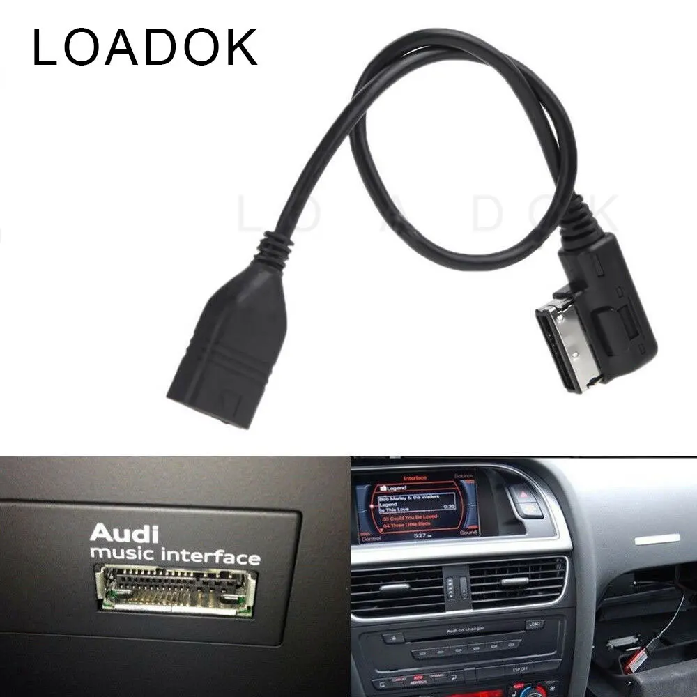 

Медиа-вход AMI MMI AUX к USB-адаптеру кабель интерфейс подходит для Audi A3 A4 S4 A5 S5