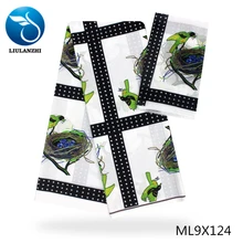 Красивые африканские ткани с цветочным принтом 4 ярдов шифоновые ткани и 2 ярдов шарф вечерние шифоновые кружева ML9X116-138