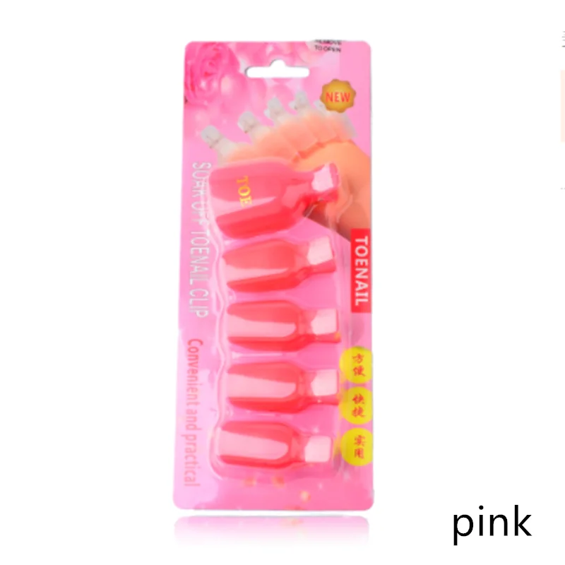 5pcs toenail pink 600 шт./лот, салфетки для снятия лака для ногтей, Банные, маникюрные, гелевые, безворсовые салфетки, хлопок, салфетки для дизайна ногтей, замочить колпачки, инструменты - Цвет: 5pcs toenail pink