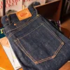 2000T-0002 Read Description! Red Tornado Raw Indigo Selvage Unwashed Denim Pants Unsanforized Brass Buckle Jean 14oz 4