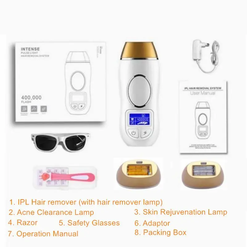 

IPL Epilator laser Epilator Permanent Hair Removal Touch LCD Display