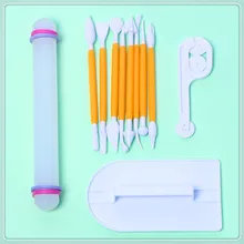 68 шт. набор для выпечки Пластиковая форма для бисквитов, форма для выпечки, инструмент для торта, Сахарный цветок, резьба, инструменты для выпечки