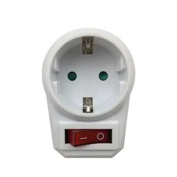 

European Conversion Plug 1 to 1 Way Power Adapter Adaptor with Switch 16A AC250V E7CB