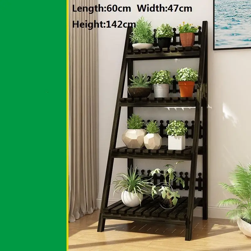 Деревянные полки для дерева escanteria Escalera Крытый Mueble Para Plantas горшок балкон Цветочная полка Dekoration стойки для растений - Цвет: MODEL I