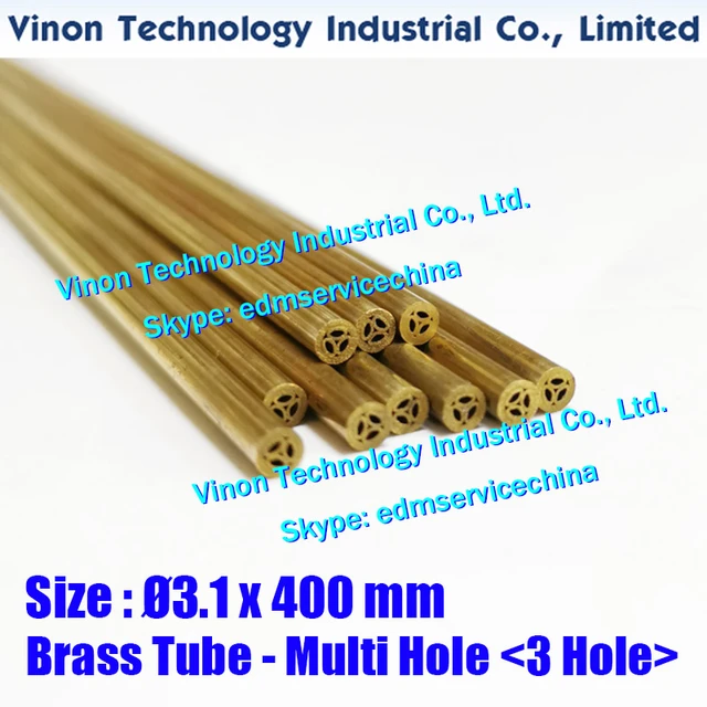 30PCS/LOT) 3.1x400MM 3 Hole Brass Tube Multi Hole, EDM Brass Tubing  Electrode MultiChannel (3-Channel), Dia. 3.1mm, 400mm Long - AliExpress