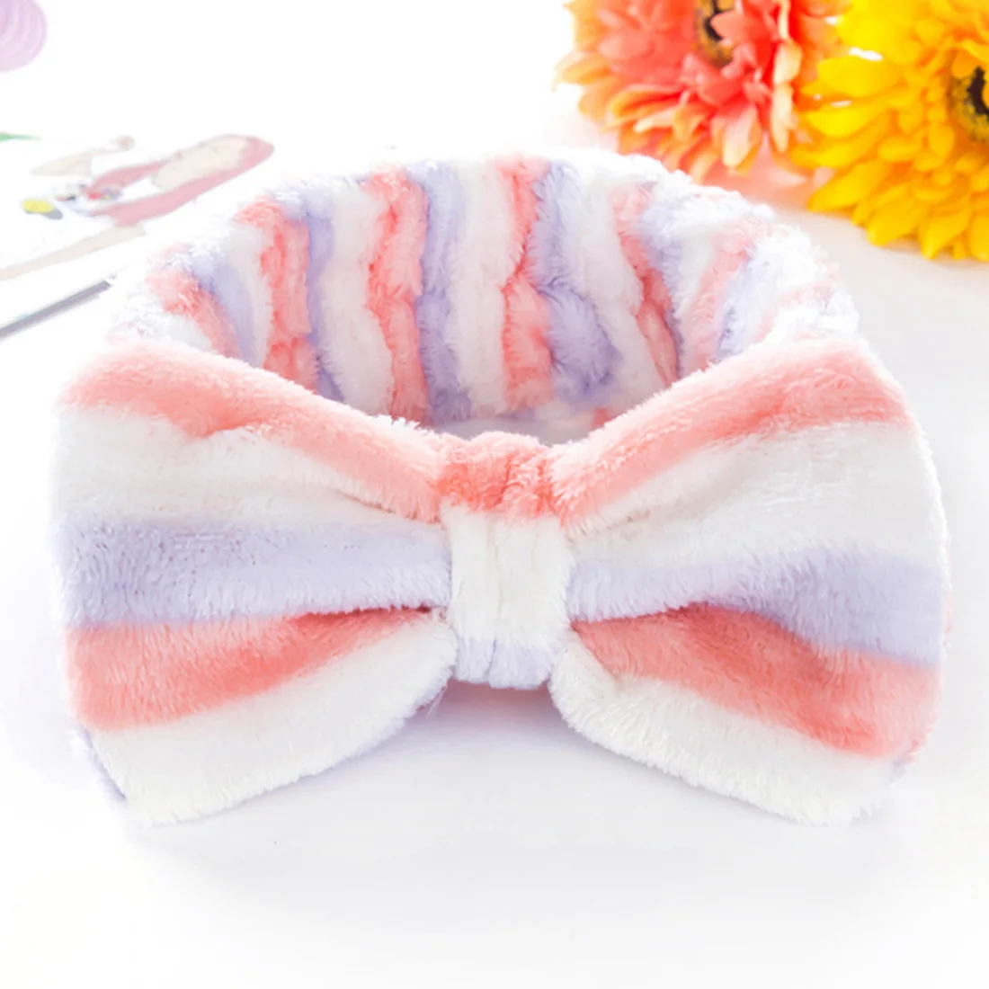 hair clips for women Big Rabbit Ears Coral Fleece Soft Elastic Hairbands SPA Bath Shower Make Up Wash Face headband Hair Band Girls Hair Accessories crocodile hair clips Hair Accessories